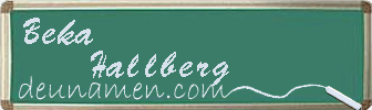 Beka Hallberg Visitenkarte